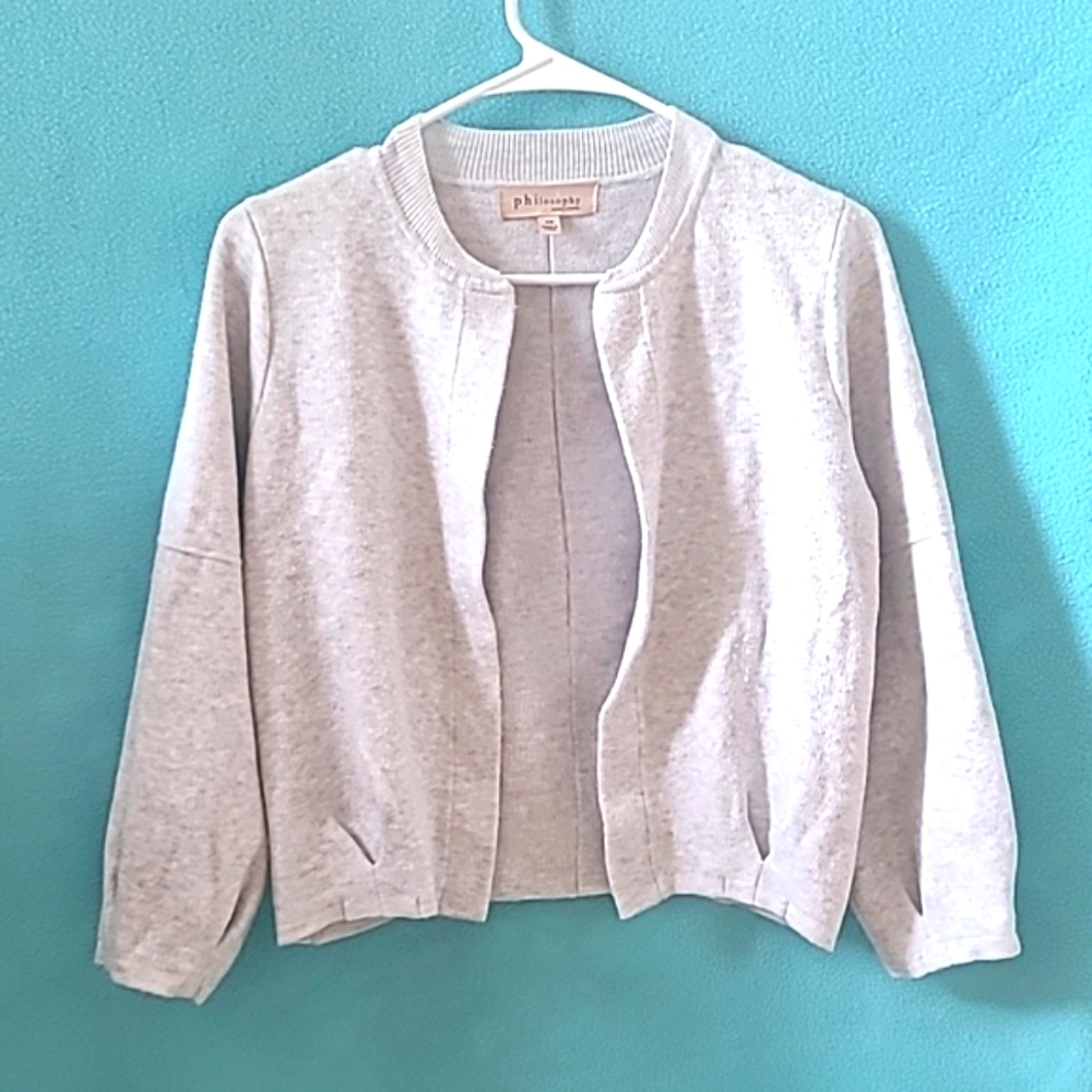 Philosophy Gray Jacket Sweater Size XS
